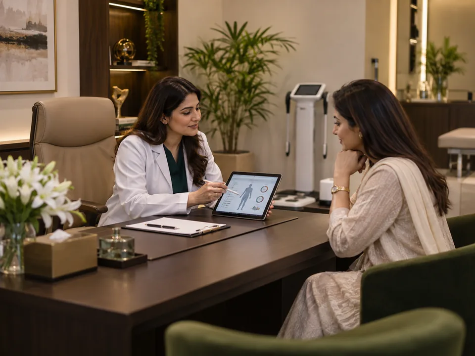 Patient receiving IV wellness therapy in a clinic